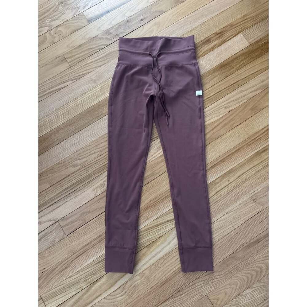 Vuori Womens XS High-Waisted Drawstring Leggings, new with tags, brown/plum